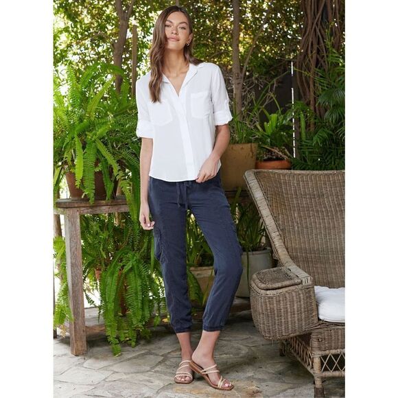 Bella Dahl Pants - Bella Dahl Cargo Track Pants - Black Size S‎